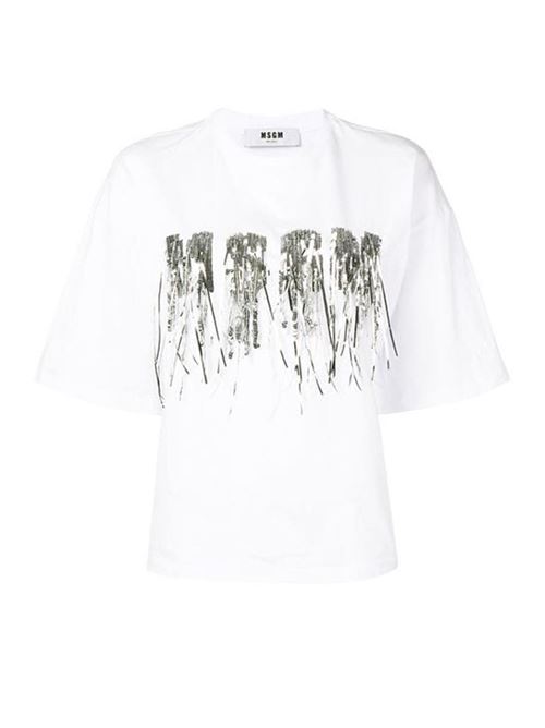 T-shirt con paillettes MSGM | 2641MDM67X 19529801